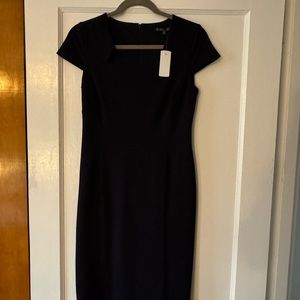 Brooks brothers square neck sheath dress